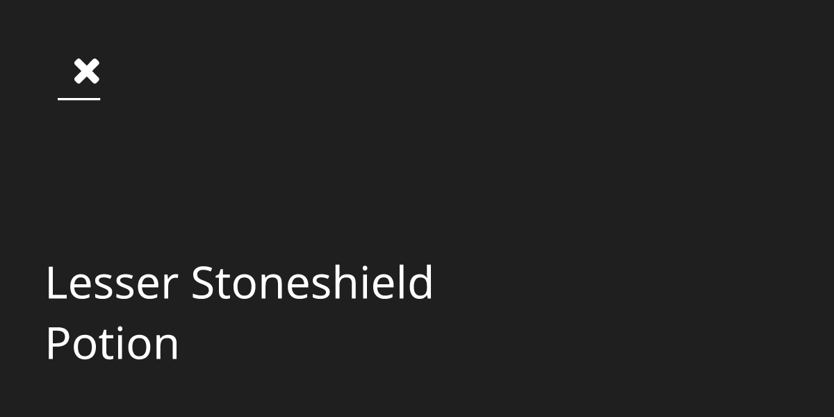 🛡 Lesser Stoneshield Potion Guide | WoW Guides